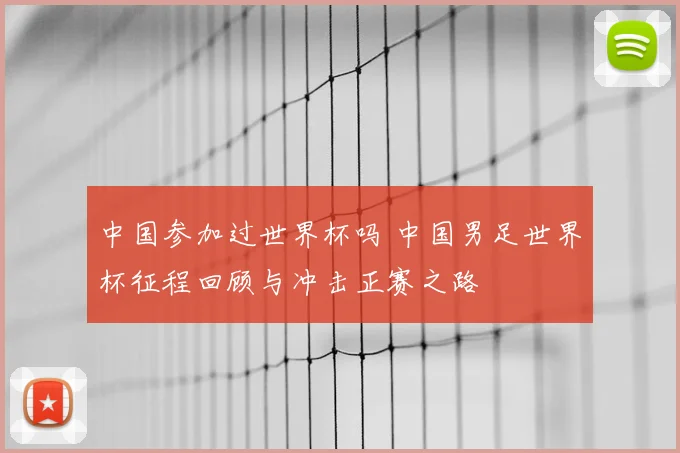 中国参加过世界杯吗 中国男足世界杯征程回顾与冲击正赛之路